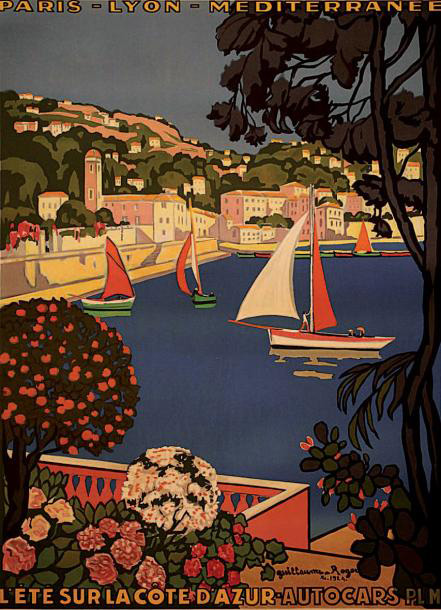 €3,625 Guillaume Roger (1867-1943), P.L.M. L’été sur la Côte d’Azur. Le port de Saint-Jean-Cap-Ferrat, November 1924, imprimerie Lucien Serre & Cie, Paris, 107 x 77 cm (42.13 x 30.32 in). Paris, Drouot, May 14, 2014. Yann Le Mouel auction house.