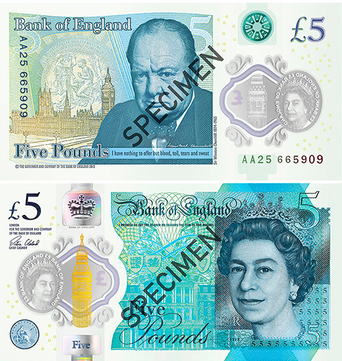 Bank of England introduced the UK's first plastic banknote