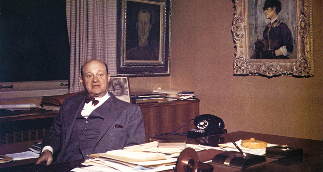 Henry Pearlman in His Office at Eastern Cold Storage, New York, N.Y.,  Courtesy of The Henry and Rose Pearlman Foundation.