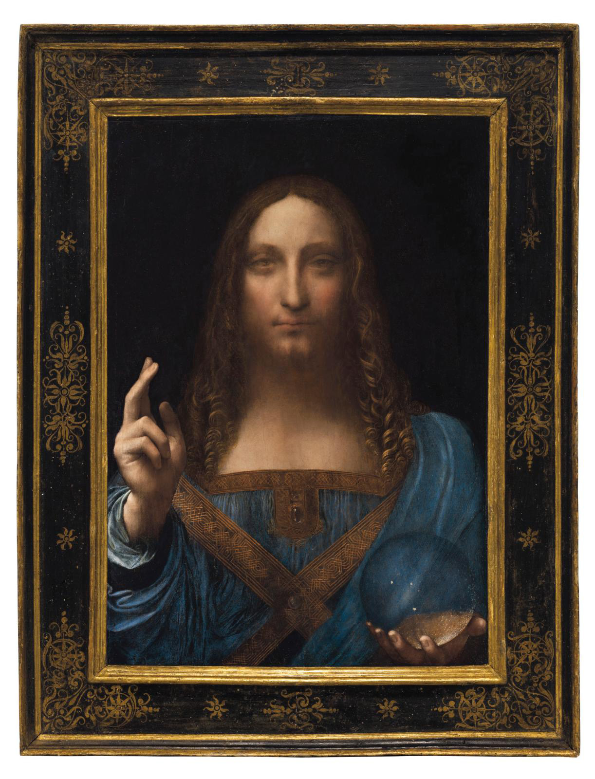 The Louvre and the C2RMF have recognized Salvator Mundi as a work by Leonardo da Vinci, abraded and partly repainted over the centuries. © Christie’s
