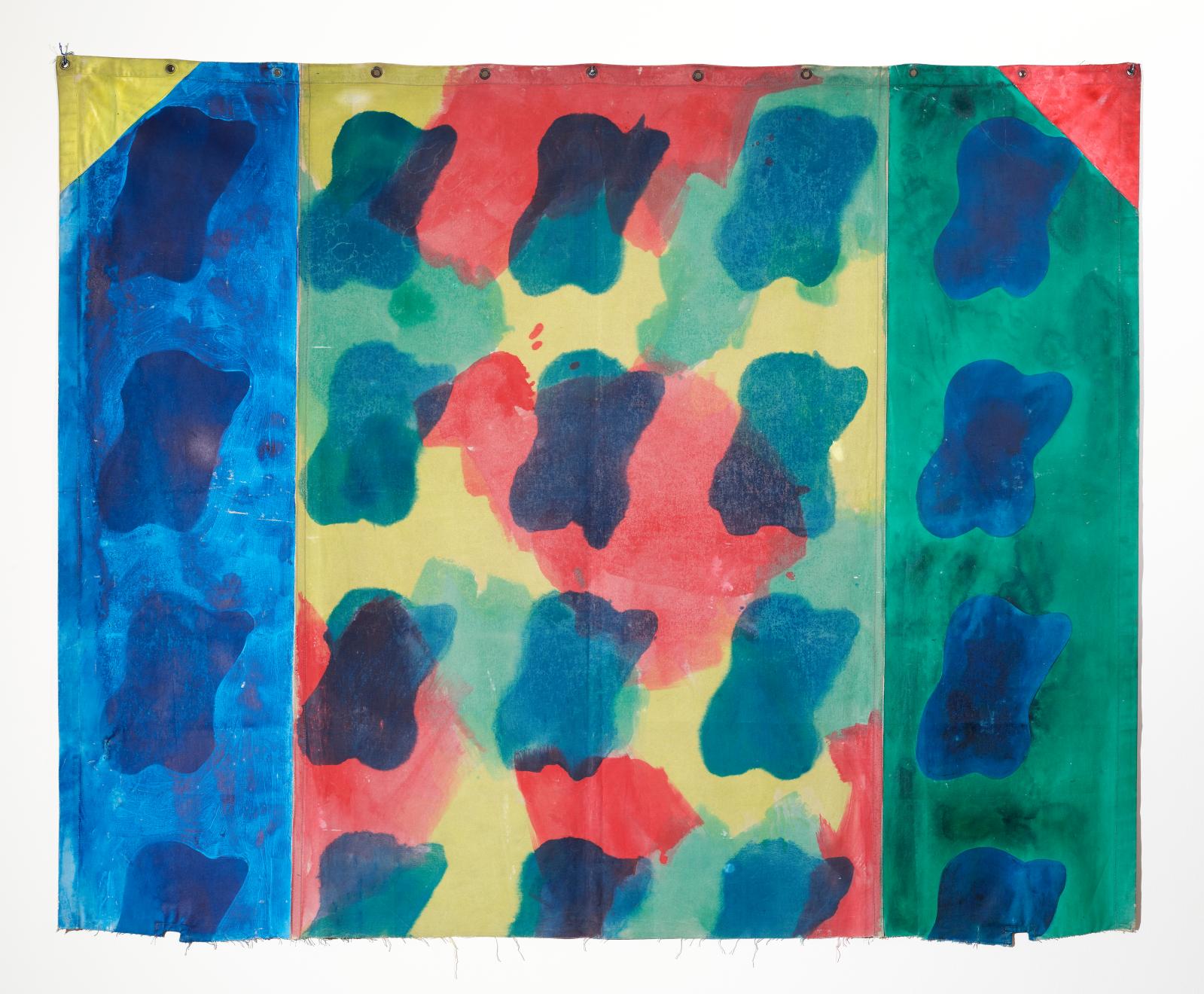 Claude Viallat (b. 1936), Untitled, 1976, Acrylic on tarpaulin. Image courtesy of MNHA, Luxembourg © Adagp, Paris, 2021