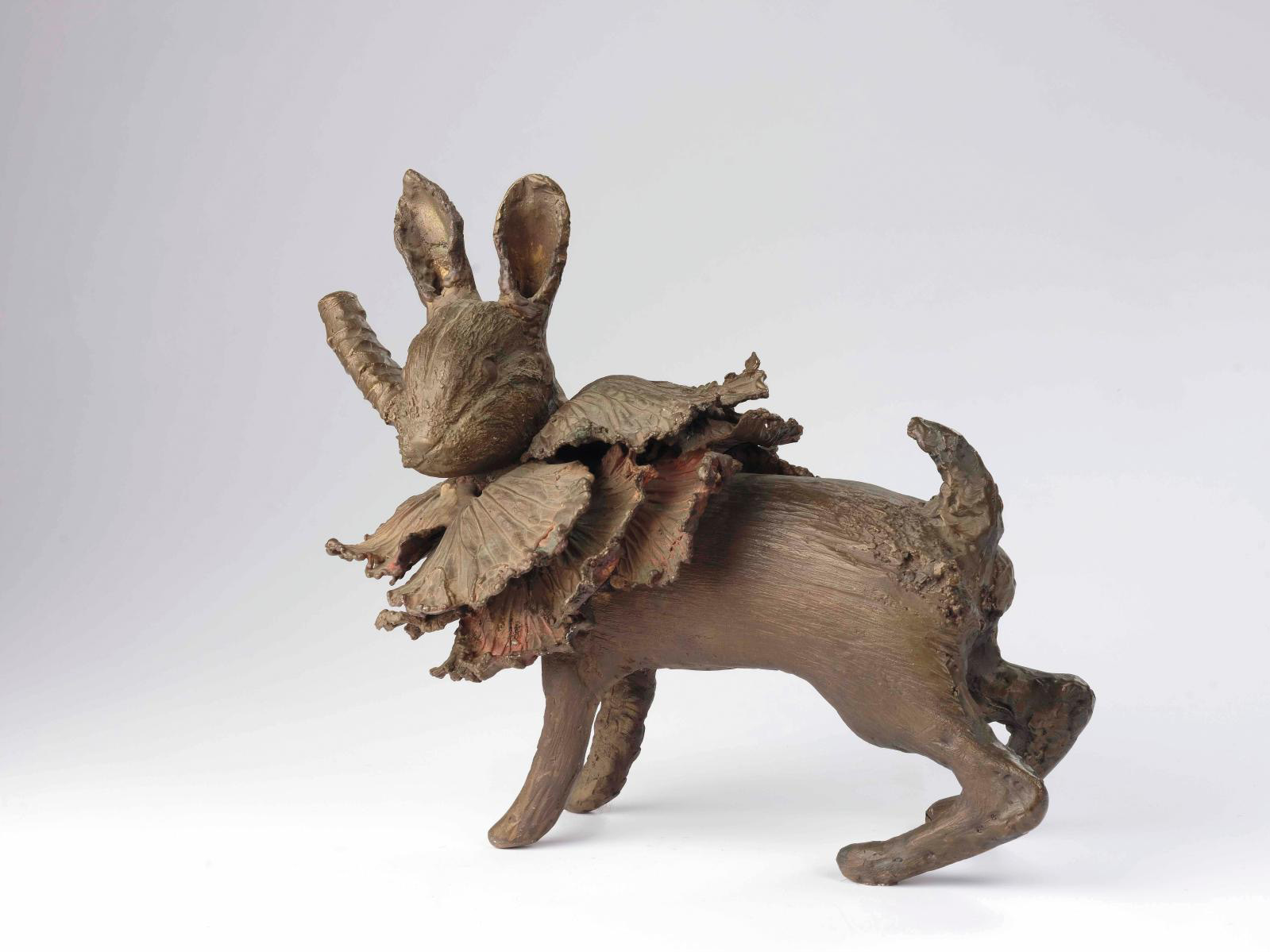 Claude Lalanne (1925–2019), Lapin-Chou I (Rabbit-Cabbage I), bronze proof with a shaded bronze and copper patina, numbered 5/8, 25 x 30 x 17.5 cm/9.84 x 11.81 x 6.89 in. Result: €194,500 Claude Lalanne (1925–2019), Lapin-Chou I (Rabbit-Cabbage I), bronze proof with a shaded bronze and copper patina, numbered 5/8, 25 x 30 x 17.5 cm/9.84 x 11.81 x 6.89 in. Result: €194,500
