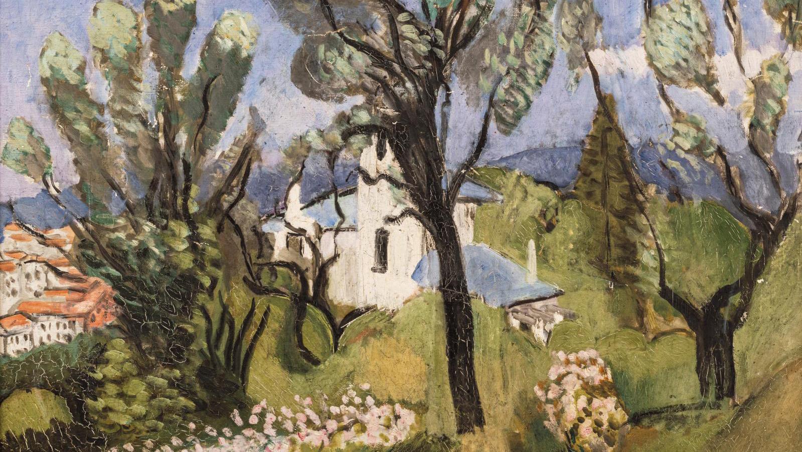 Henri Matisse (1869-1954), La Villa bleue à Nice (The Villa Blue in Nice), 1918, oil on canvas, 54 x 65.4 cm/21.26 x 25.74 in. © SUCCESSION H. MATISSE Estimate: €150,000/200,000 Henri Matisse (1869-1954), La Villa bleue à Nice (The Villa Blue in Nice), 1918, oil on canvas, 54 x 65.4 cm/21.26 x 25.74 in. © SUCCESSION H. MATISSE Estimate: €150,000/200,000
