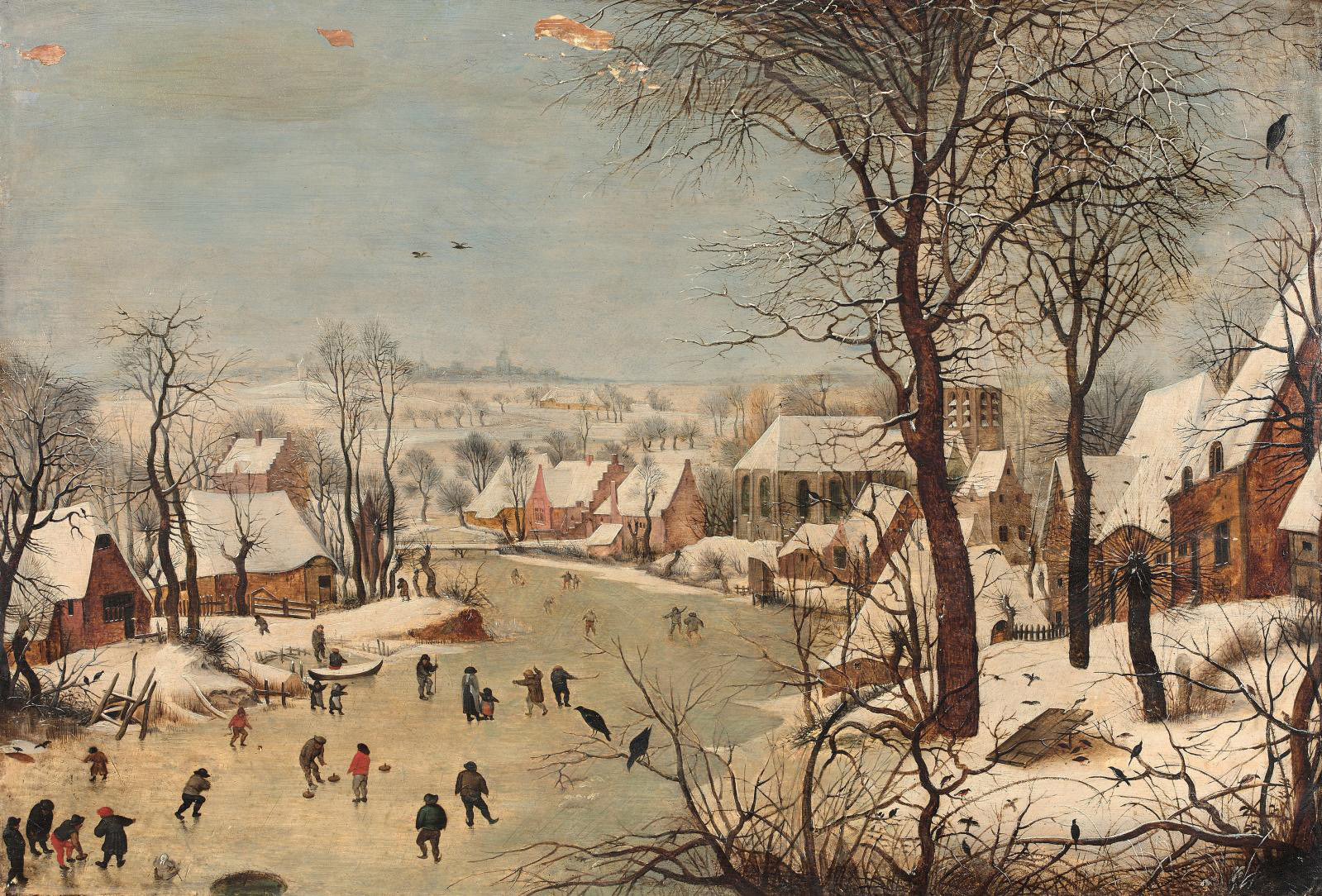 Pieter Bruegel the Younger (1564/1565-1636), "The Bird Trap," oil on panel, 38 x 55 cm/14.96 x 21.65 in. Estimate: €300,000/500,000 Pieter Bruegel the Younger (1564/1565-1636), "The Bird Trap," oil on panel, 38 x 55 cm/14.96 x 21.65 in. Estimate: €300,000/500,000