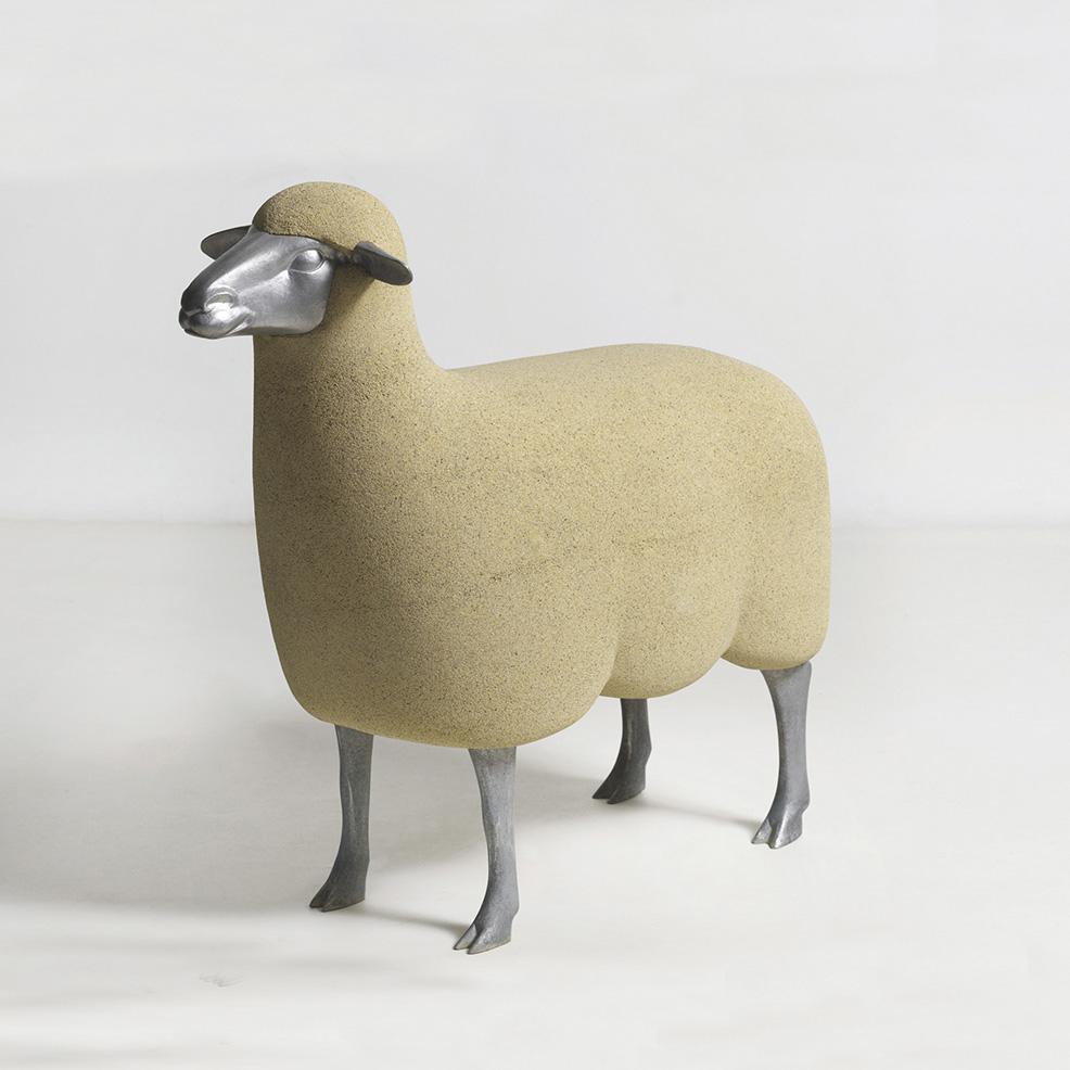 €434,020 François-Xavier Lalanne (1927-2008), Mouton de pierre (Stone Sheep), c. 1985, epoxy concrete and aluminum, 88 x 98 x 40 cm/34.64 x 38.58 x 15.74 in. Paris, avenue Kléber, December 21, 2021. Pierre Bergé & Associés OVV