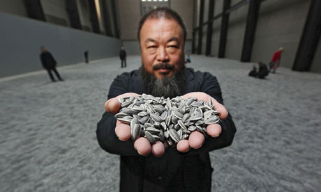 Ai Weiwei with his Tate Modern Turbine Hall installation Sunflower Seeds BBC/Getty Images Europe/Peter Macdiarmid/Getty Images