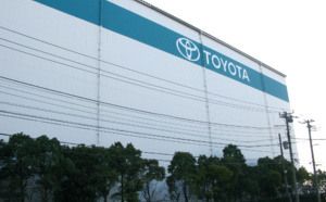 Toyota is introducing cargo robots for transporting assembled cars at Toyota Motor plant